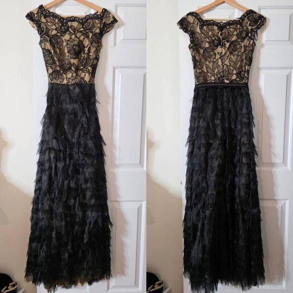 NWOT Tadashi shoji Gown, Black 2 - Picture 1 of 12
